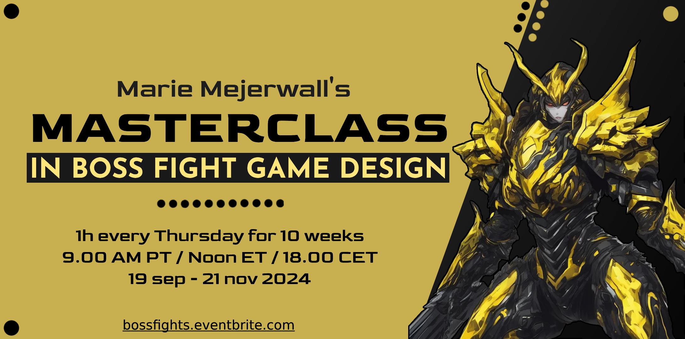 banner for masterclass in bossfight design